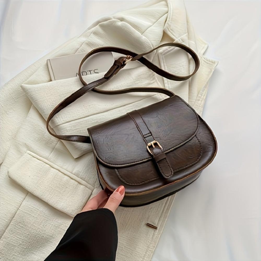Evelyn™ | Bolso de hombro clásico con forma de silla de montar