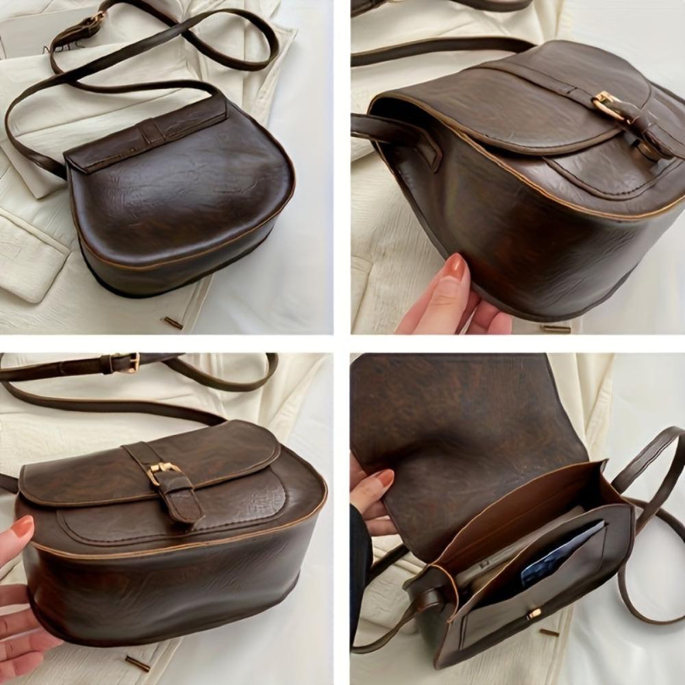 Evelyn™ | Bolso de hombro clásico con forma de silla de montar