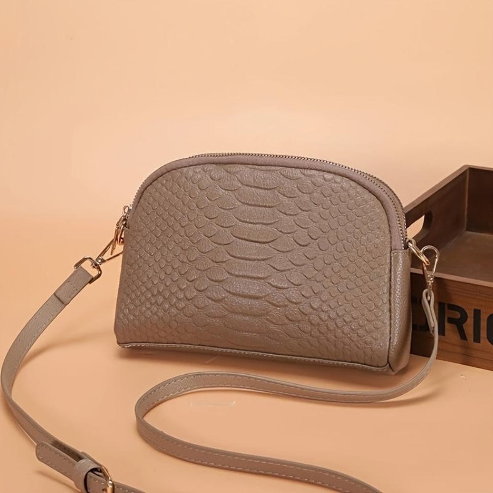Isabella | Mini bolso de hombro con efecto cocodrilo