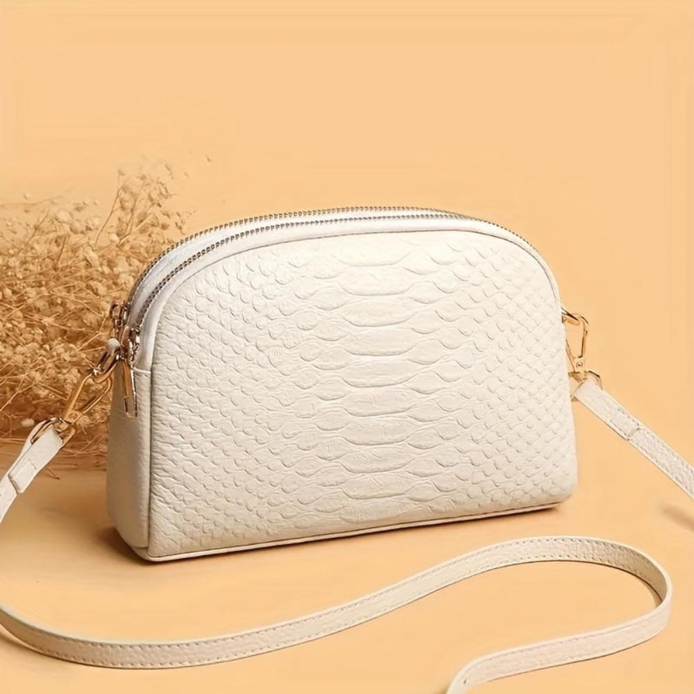 Isabella | Mini bolso de hombro con efecto cocodrilo